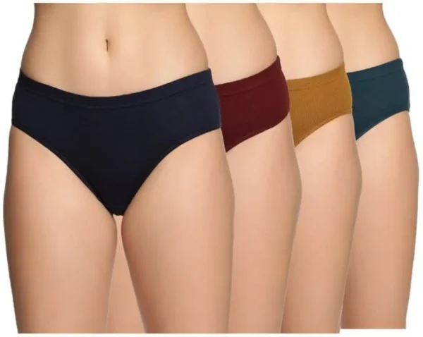 Pack of 4 Lux Karishma Women's 100% Pure Cotton Panty - Soft, Comfortable & Skin-Friendly | Lux Panty for Everyday Comfort (Pack of 4) (Color & Print May Vary)