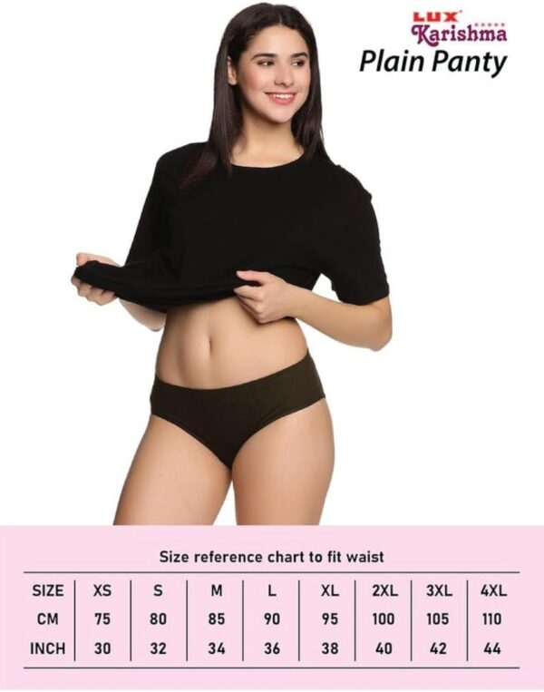Pack of 4 Lux Karishma Women's 100% Pure Cotton Panty - Soft, Comfortable & Skin-Friendly | Lux Panty for Everyday Comfort (Pack of 4) (Color & Print May Vary) - Image 3