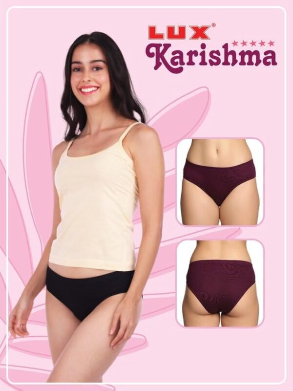 Pack of 4 Lux Karishma Women's 100% Pure Cotton Panty - Soft, Comfortable & Skin-Friendly | Lux Panty for Everyday Comfort (Pack of 4) (Color & Print May Vary) - Image 2