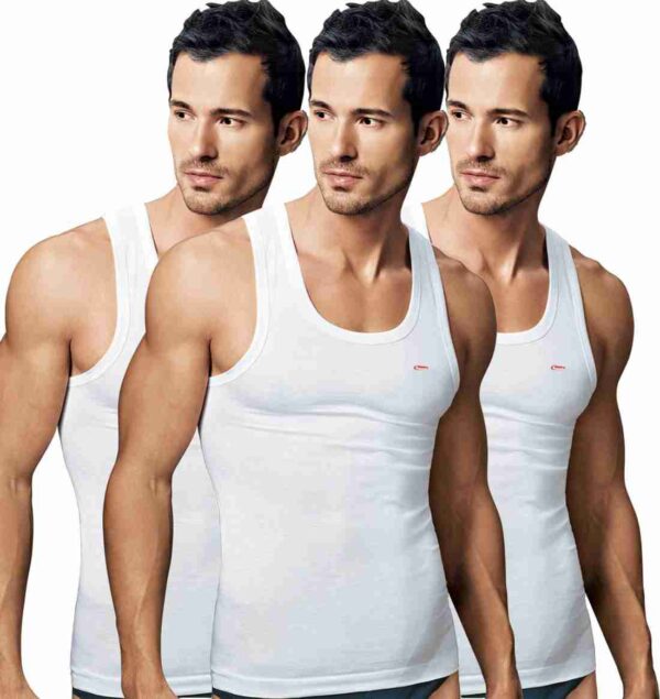 Rupa John Men's Vest – Pack of 3 | Soft Cotton Sleeveless Undershirt for All-Day Comfort