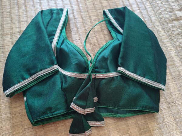 Designer blouse velvet green - Image 2