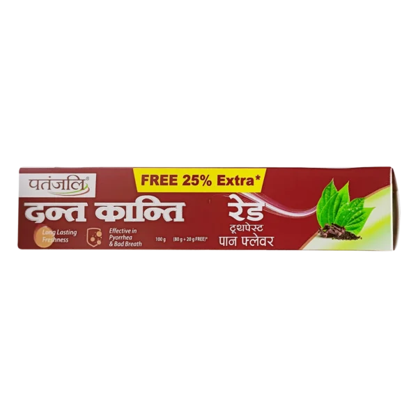 Dant Kanti Red Toothpaste (Pan Flavour) 80g+25% Extra  80 g