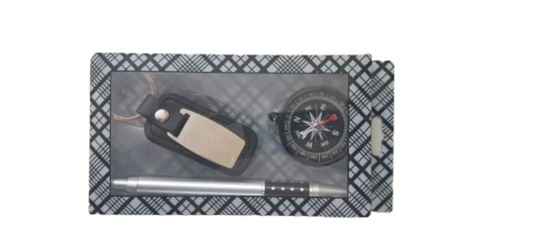 3-in-1 Executive Gift Set - Compass, Keychain, and Pen