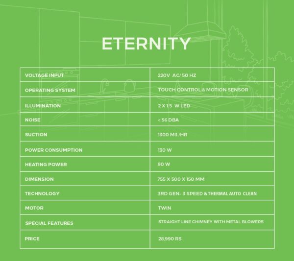 Eternity Kinnova kitchen chimney - Image 2