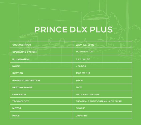 Prince Dlx Plus Kinnova kitchen chimney - Image 3