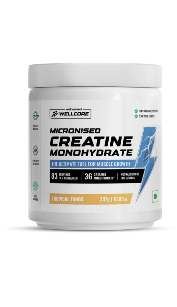 Wellcore - Pure Micronised Creatine Monohydrate (307g, 83Servings) Tropical Tango