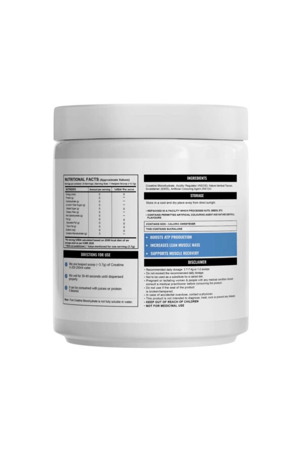 Wellcore - Pure Micronised Creatine Monohydrate (122g, 33 Servings) Fruit Fusion - Image 2
