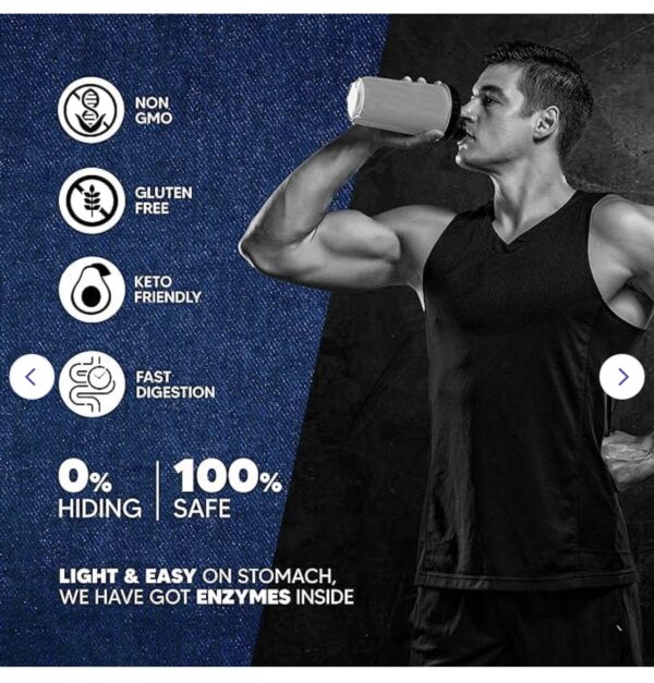 AS-IT-IS ATOM Whey Protein with Digestive Enzymes | USA Labdoor Certified for Accuracy & Purity | 27g protein | 5.7g BCAA | Kesar Kulfi - 1kg - Image 3
