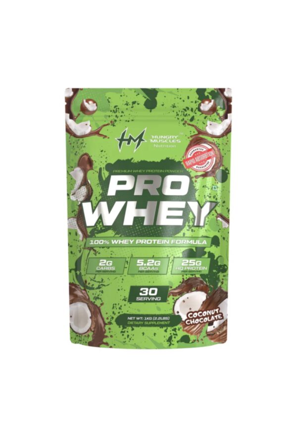 Hungry Muscles Pro Whey Dessert Chocolate Pouch 30 Serving 1KG (2.2LBS)