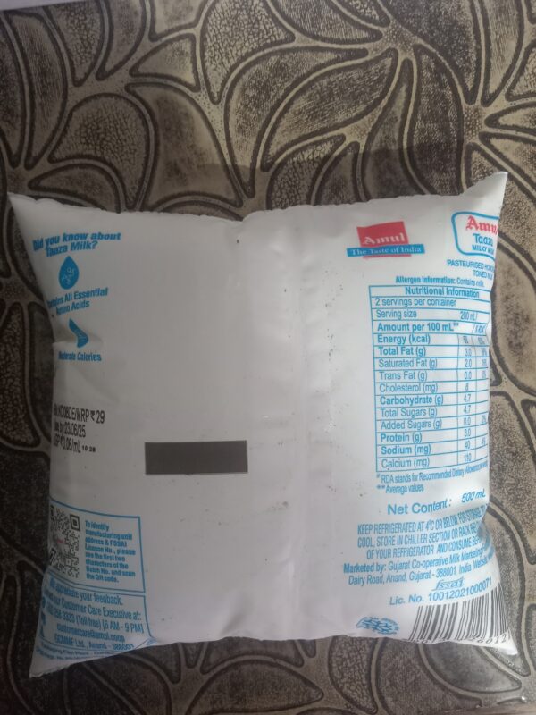 10 pcs Amul Taaza 500ml - Image 2