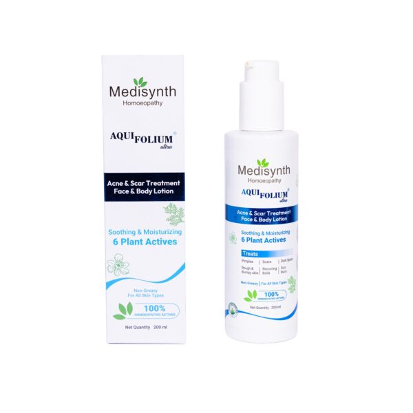 Aquifolium Ultra - 200ml Lotion | Homoeopathic Medicine for Acne, Pimples, and Clear Skin - Image 2