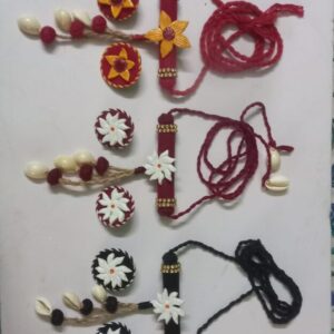 Handmade Necklace Set – Traditional Ethnic Jewelry with Shell & Thread Work