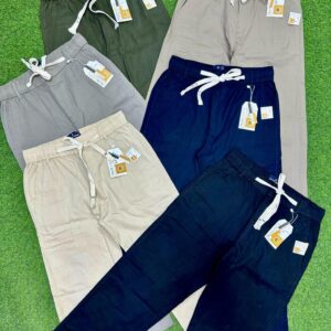M size 6pcs Premium Cotton Linen Casual Pants for Men – Stylish & Comfortable